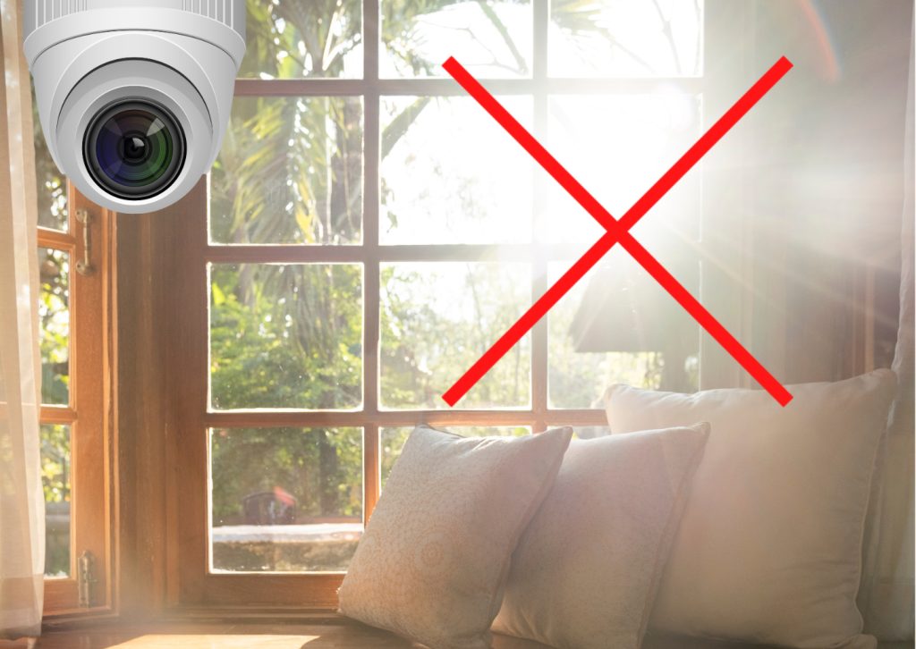 never install a camera through a window